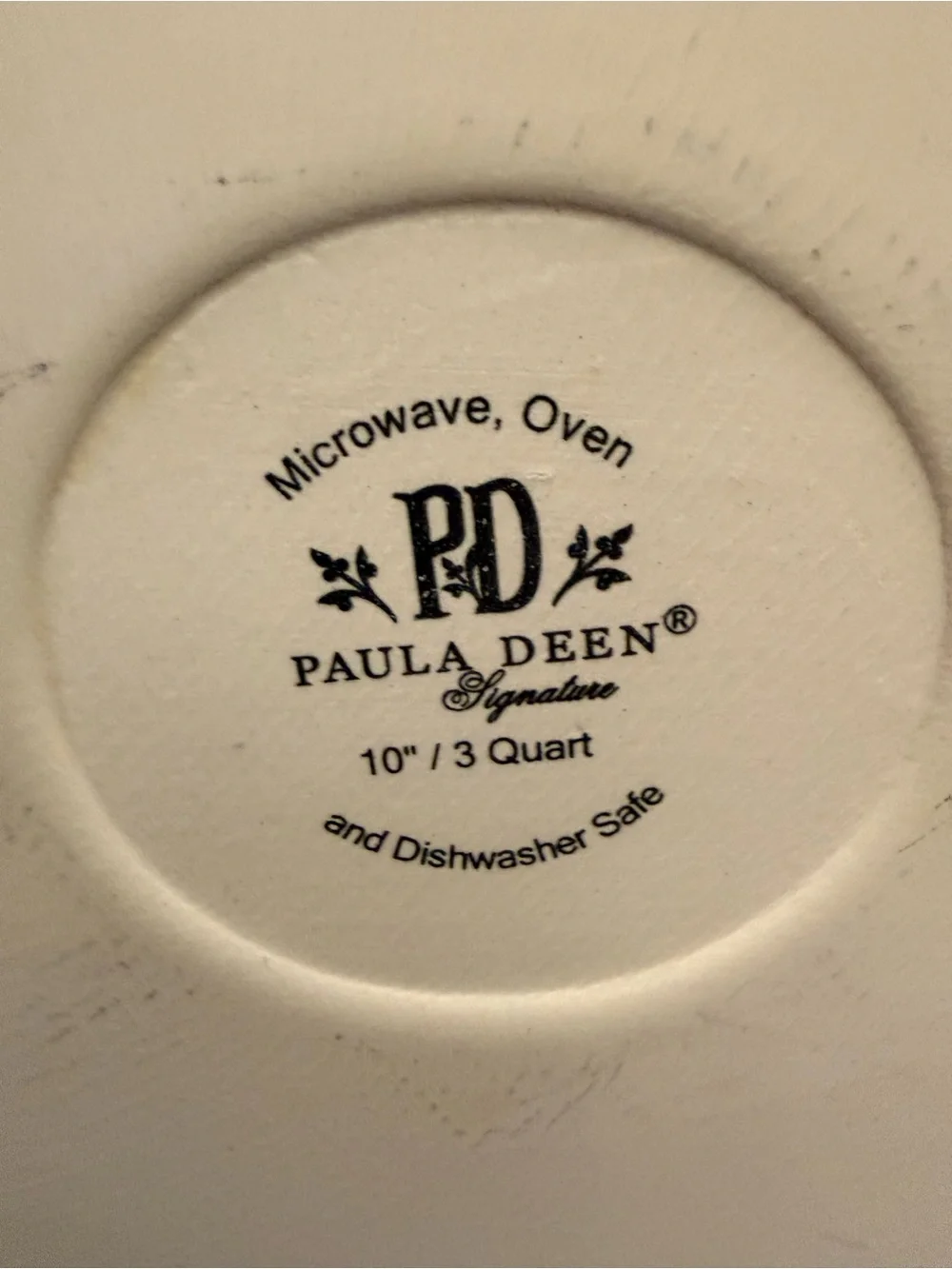 Paula Deen Signature Stoneware 3 Quart Covered Casserole Dish 10” Brown&Green